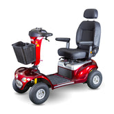 Enduro XL4 Heavy-Duty Mobility Scooter with Full Suspension and Delta Tiller in Burgundy